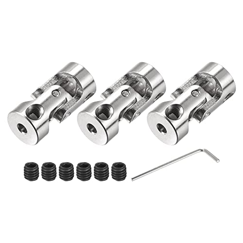 sourcing map 3 Stück Drehbare Kreuzgelenk Wellenkupplung 3mm bis 5mm Innendurchm. L23 x D11 mit Schrauben und Schraubenschlüssel für RC Modell sourcing map 3 Stück Drehbare Kreuzgelenk Wellenkupplung 3mm bis 5mm Innendurchm. L23 x D11 mit Schrauben und Schraubenschlüssel für RC Modell von sourcing map