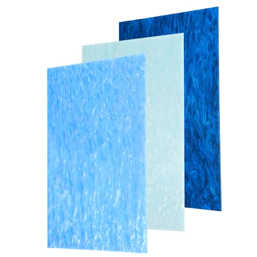 sourcing map 3 Stück Glitzer-Perlen-Acrylplatten, 30,5 x 20,3 x 0,3 cm, Perlglanzguss, Pmma-Kunststoffplatten, Rohlinge für Bastelarbeiten, Laserschneiden und Gravieren, blaue Serie sourcing map 3 Stück Glitzer-Perlen-Acrylplatten, 30,5 x 20,3 x 0,3 cm, Perlglanzguss, Pmma-Kunststoffplatten, Rohlinge für Bastelarbeiten, Laserschneiden und Gravieren, blaue Serie von sourcing map