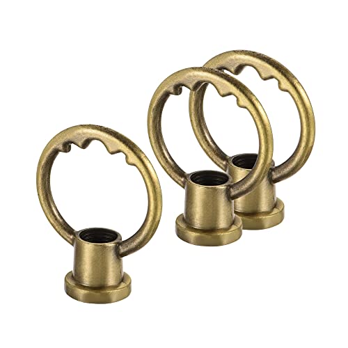 sourcing map 3 Stück Ösenmutter 5 kg max. Belastung M10 Gewinde Ringform Weibliche Schlaufe für Hängelampe Kronleuchter Bronze von sourcing map