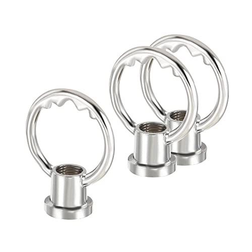 sourcing map 3 Stück Ösenmutter 5kg max. Belastung M10 Gewinde Ringform Weibliche Schlaufe für Hängelampe Kronleuchter Silber Ton von sourcing map