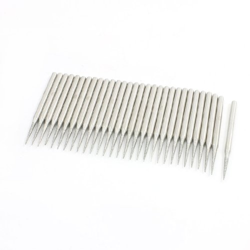 sourcing map 30 Stück 12 X 1,0 mm Taper Spitze Schleifstifte Bits Schleifstiften montiert Punkte de von uxcell