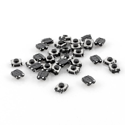sourcing map 30 Stück 4 x 3 mm 4-polig Surface Mounted Devices SMT momentanen Tastsensor taktile Taktschalter von sourcing map