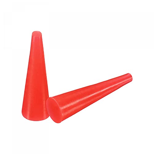 sourcing map 30 Stück Gummistopfen Konisch aus Silikonkautschuk für Elektronik Verwendet, Automobile, Labore rot 1,6 mm bis 4,8 mm von sourcing map