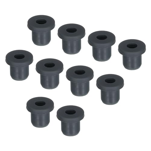 sourcing map 30 Stück T-Typ Gummitülle Halterung Durchmesser 9 mm (12 x 5 x 10 mm) Dichtungsschutz Flexible Lochstopfen für Kabelrohre Schwarz von sourcing map
