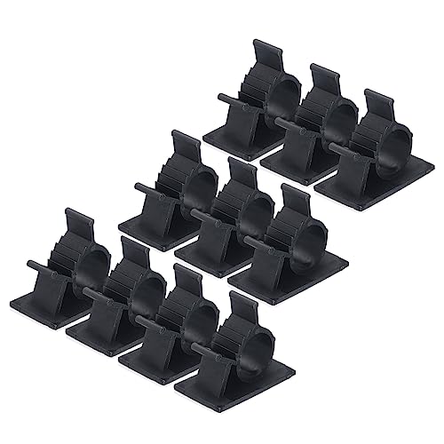 sourcing map 30Stk Kleber Kabel Leitung Clip PE Kordel Klemmen 10-13mm Einstellbar für USB Schnüre Mauskabel Netzwerk Kabel von sourcing map
