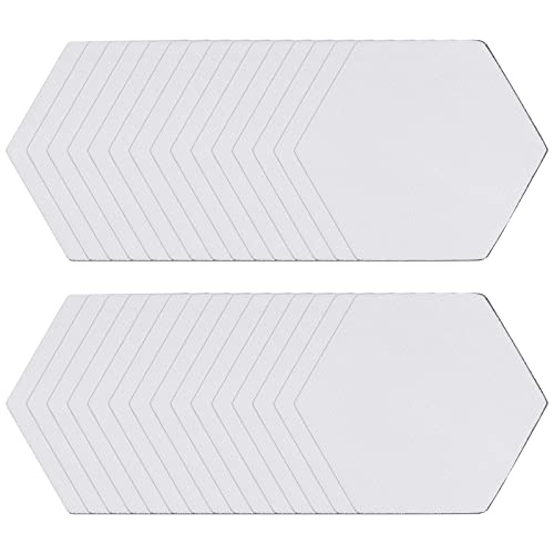 sourcing map 30Stk Sublimation Untersetzer Rohlinge 4" Sechseck Form Auto Untersetzer Sublimation Leerzeichen Hitze Übertragung Malerei Tasse Matte Pad für Heimwerken Tasse Untersetzer von sourcing map