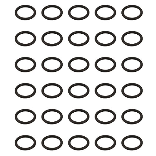 sourcing map 30Stk. schwarzer Nitril Butadien Gummi NBR O-Ring 12.5mm Inner Dmr. 2mm Breite de von sourcing map