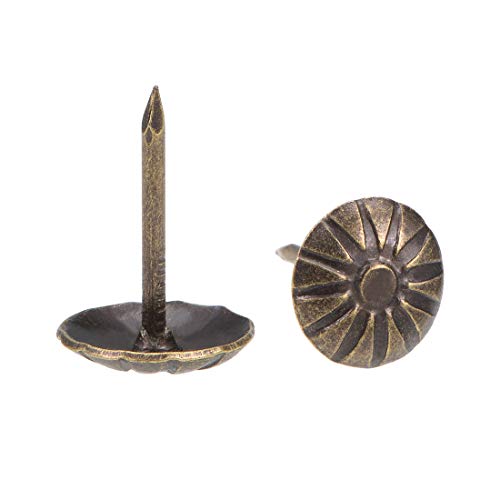 sourcing map 30Stk.Polsternagel 11mm Kopfdurchmesser Antik Reißzwecken Bronze von sourcing map