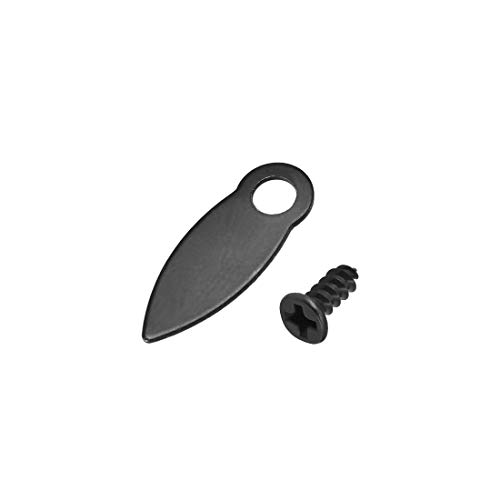 sourcing map 30Stk.Rahmendrehknopf 3/5" Metall flach mit Schrauben (Schwarz) von sourcing map