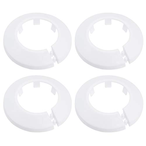sourcing map 34-35mm Rohrabdeckung Dekoration PP Heizkörper Rosette Wasserrohr Wandabdeckung Weiß 4 Stück von sourcing map