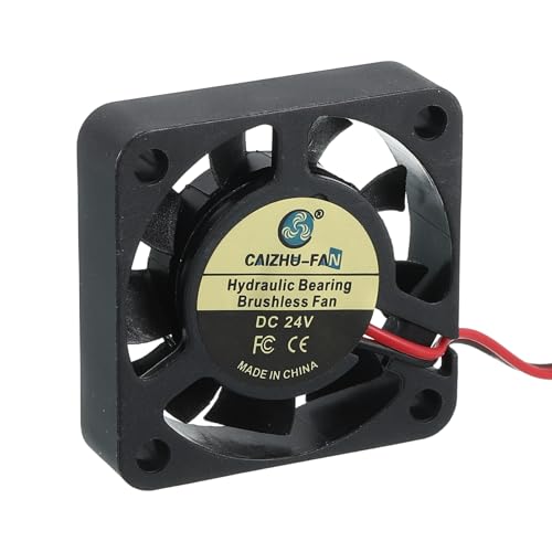 sourcing map 3D-Drucker 4010 Kühlventilator, 24 V, 6000 U/min, 40 x 40 x 10 mm, hydraulisches Lager, XH2.54 Extruder-Kühlventilator mit 30 cm Kabel, 2-poliger Anschluss für 3D-Drucker von sourcing map