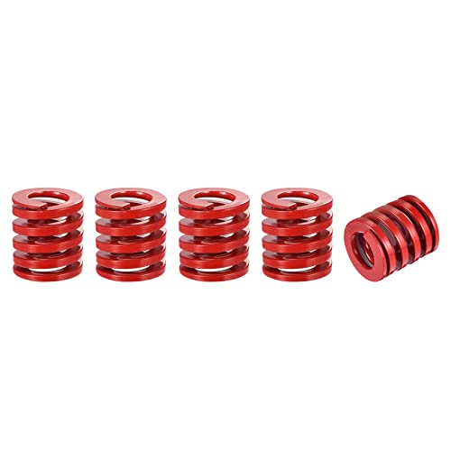 sourcing map 3D Drucker Form Feder 5Stk TM 20mm OD 20mm lange Spiralprägung mittlere Kompressionsform Form Federn für 3D Drucker elektrisch Teil Rot von sourcing map