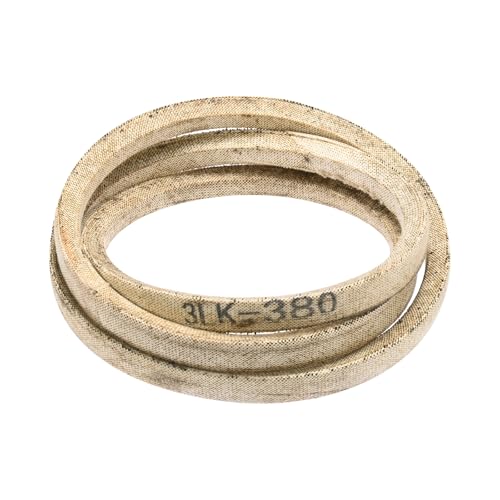 sourcing map 3LK380 Schnurriemen Grau, 3/8 Zoll x 38 Zoll Rasen und Garten Aramid Keilriemen für Rasenmäher Deck von sourcing map