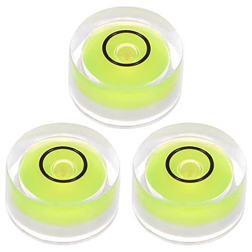 sourcing map 3Stk 12x6mm Rund Blasen Wasserwaage Mini Kreisförmig Zielscheibe Wasserwaagen für Nivellierung Kamera Stativ Teleskop Werkstatt Drehteller Bilder Rahmen Lime von sourcing map