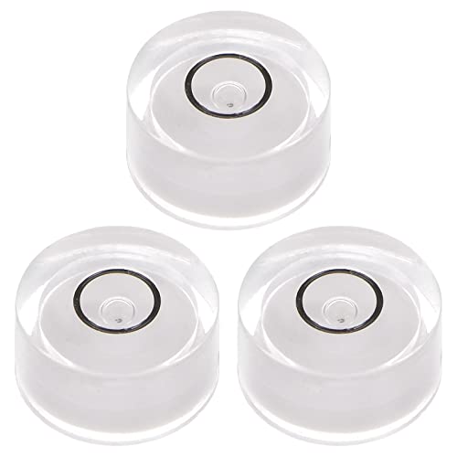 sourcing map 3Stk 12x6mm Rund Blasen Wasserwaage Mini Kreisförmig Zielscheibe Wasserwaagen für Nivellierung Kamera Stativ Teleskop Werkstatt Drehteller Bilder Rahmen Weiß von sourcing map
