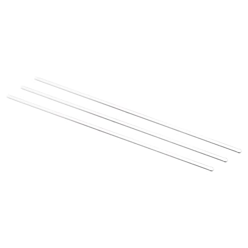 sourcing map 3Stk 3.3 Borosilikat Glas Stick 9.84" 4mm Beidseitig Runde Rührgeräte von sourcing map