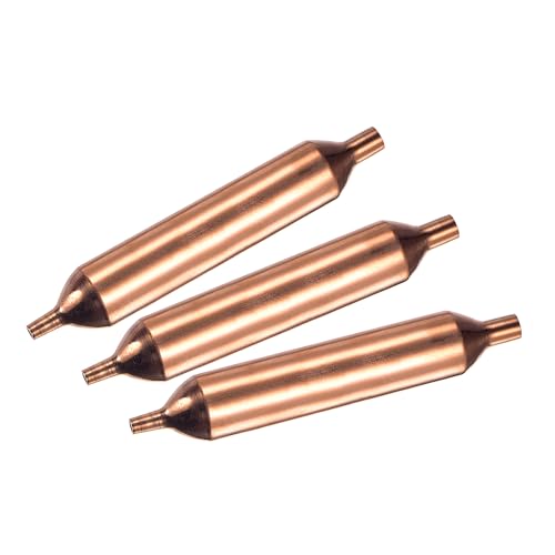 sourcing map 3Stk Kupfer Kühlschrank Filter Trockner 18,5 x 111mm mit 2 Enden Innen Dmr 3 x 6mm von sourcing map