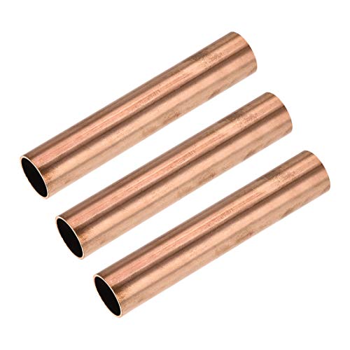 sourcing map 3Stk Kupfer Runde Röhre 19mm OD 1mm Wandstärke 100mm Länge Gerades Rohr Schlauch in DIY-Projekten von sourcing map