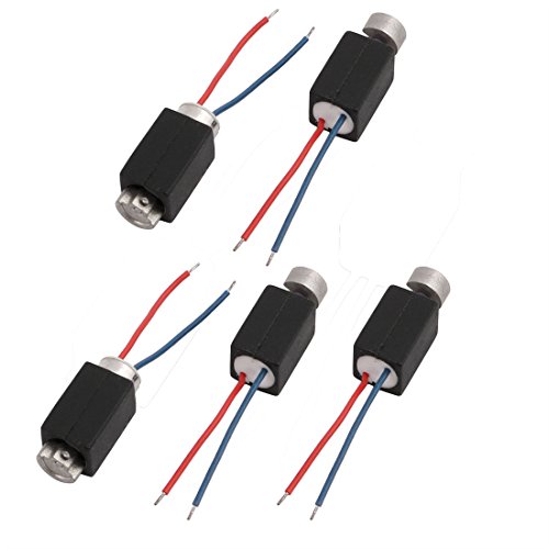 sourcing map 4,6mm x 4,8mm x 8,2mm 2 Drahl DC 3V 2000RPM Mini Vibration Motor 5 Stück de von uxcell