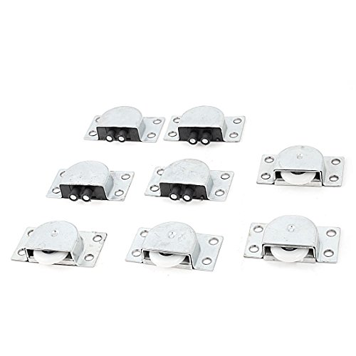 sourcing map 4 Paar Schiebetürrolle für Kleiderschrank weißes Rad Silber 23mm sourcing map 4 Paar Schiebetürrolle für Kleiderschrank weißes Rad Silber 23mm von uxcell