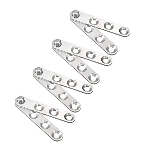 sourcing map 4 Set Edelstahl 360 Grad Türflügel Scharnier Silber Ton 59mm de von sourcing map