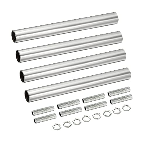sourcing map 4 Set Verlängerungsstangensatz M10 3,94" Überwurfmutter mit Gewinderohr Silber sourcing map 4 Set Verlängerungsstangensatz M10 3,94" Überwurfmutter mit Gewinderohr Silber von sourcing map