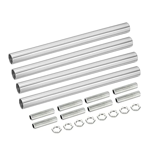 sourcing map 4 Set Verlängerungsstangensatz M10 5,91" Überwurfmutter mit Gewinderohr Silber sourcing map 4 Set Verlängerungsstangensatz M10 5,91" Überwurfmutter mit Gewinderohr Silber von sourcing map
