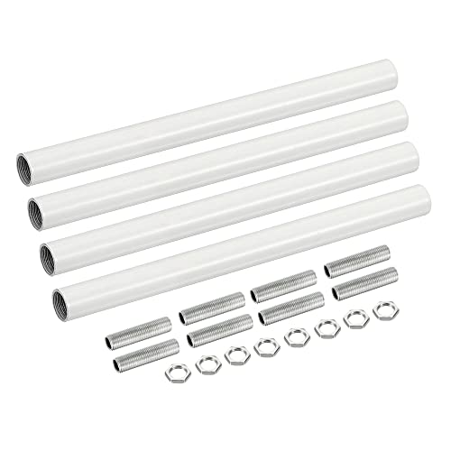 sourcing map 4 Set Verlängerungsstangensatz M10 5,91" Überwurfmutter mit Gewinderohr Weiß sourcing map 4 Set Verlängerungsstangensatz M10 5,91" Überwurfmutter mit Gewinderohr Weiß von sourcing map