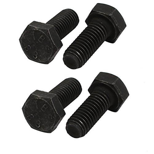 sourcing map 4 Stück 8.8 Grad M8x20mm Vollgewinde Linksgewinde Sechskantschraube von uxcell