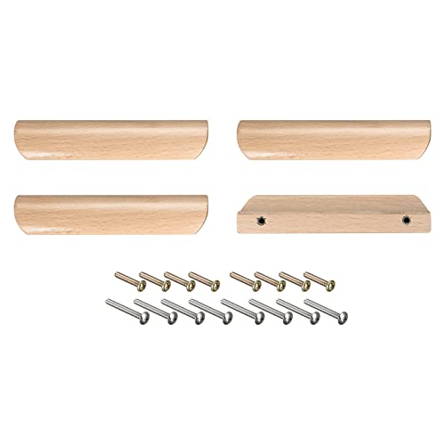 sourcing map 4 Stück Holzgriffe 96mm Lochabstand für Küchenmöbel Schublade Kleiderschrank Schrank von sourcing map