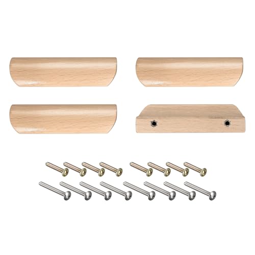 sourcing map 4 Stück Holzgriffe 64mm/2.52 Zoll Lochabstand für Küchenmöbel Schublade Kleiderschrank Schrank von sourcing map