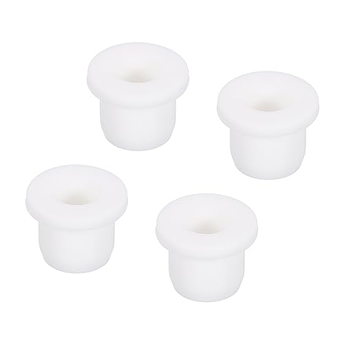 sourcing map 4 Stück T-Typ Gummitülle Halterung Durchmesser 12 mm Außendurchmesser (16 x 7,5 x 12 mm) Dichtungsschutz Flexible Lochstopfen für Kabelrohre Weiß von sourcing map