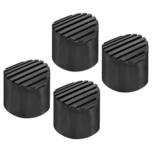 sourcing map Leiter Anti-Rutsch-Füße Matte 60mm ID Gummi Runde Teleskopleiter Zubehör Pad Abdeckung Kissen für Leiterschutz Schwarz 4 Stück von sourcing map