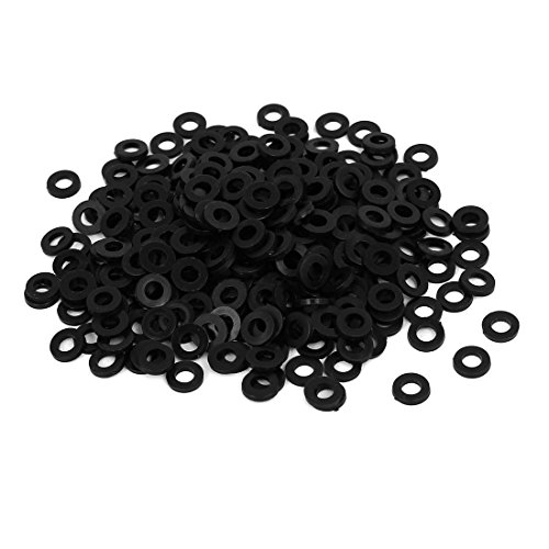 sourcing map 400 Stück Nylon Unterlegscheiben M3 6 mm Außendurchm. 4 mm Innendurchm. 1 mm Dicke für Wasserschlauch Wasserhahn von uxcell