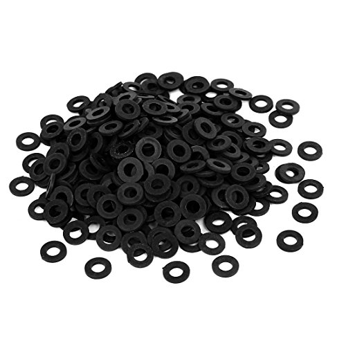 sourcing map 400 Stück Nylon Unterlegscheiben M4 8mm Außendurchm. 4mm Innendurchm. 1.2mm Dicke für Wasserschlauch Wasserhahn von uxcell