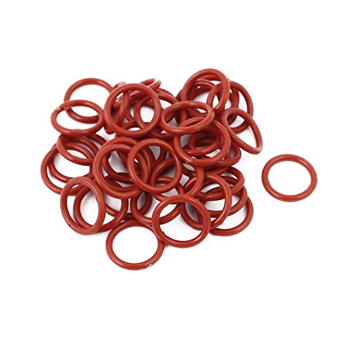 sourcing map 40Stk Rot 12mm x 1.5mm Silikon Gummi Dichtung O Ring Dichtung Hitze Beständig de von uxcell