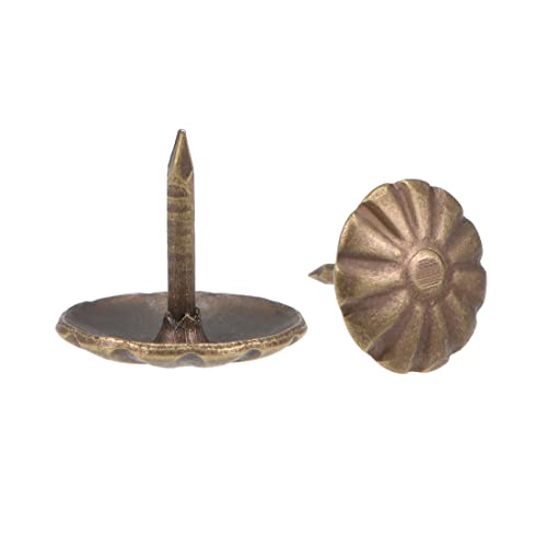 sourcing map 40Stk.Polsternagel 10m Kopf Durchmesser Antik Runde Reißzwecken Bronze von sourcing map