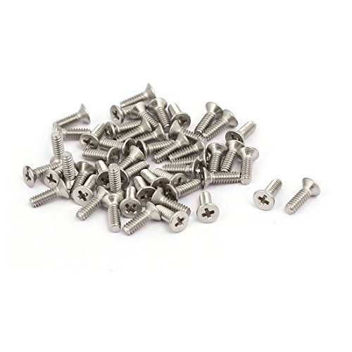 sourcing map 40pcs M1,6x5mm 316 Edelstahl Kreuzschlitz Steckdose eben Kopf Maschine Schraube DE de von sourcing map