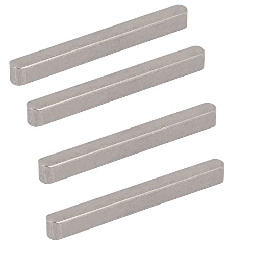 sourcing map 4Stk Edelstahl 304 lieferbar Schlüsselhalter 50mm x 5mm x 5mm Silber Ton DE von sourcing map