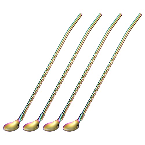 sourcing map 4Stk Edelstahl Löffel Strohhalme 8.6" Wiederverwendbar Metall Lang Griff Trinken Strohhalme Löffel für Milkshake Getränke Cocktail mit Drehgriff Buntes sourcing map 4Stk Edelstahl Löffel Strohhalme 8.6" Wiederverwendbar Metall Lang Griff Trinken Strohhalme Löffel für Milkshake Getränke Cocktail mit Drehgriff Buntes von sourcing map