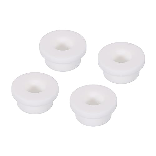 sourcing map 4Stk T Typ Gummi Öse Montage Durchmesser 24mm 1.22" AD 0.55" ID (31x14x14mm) Siegel Schutz Flexibel Lochstopfen für Kabel Leitung Weiß von sourcing map