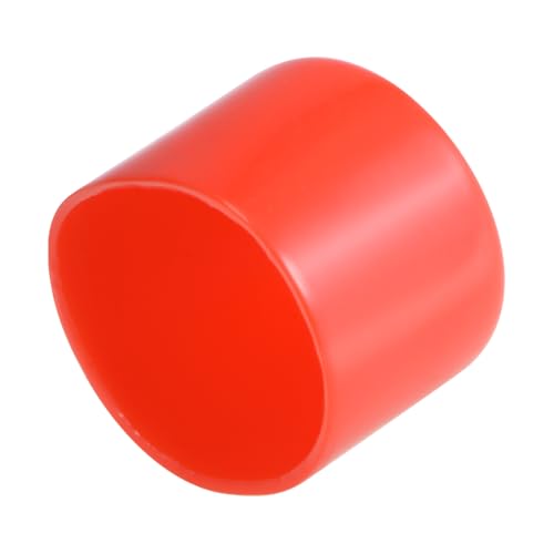 sourcing map 4Stk. Gummi Endkappe Vinyl runde Abdeckung Schraube Gewindeschutzkappe 48mm Innendmr. rot von sourcing map