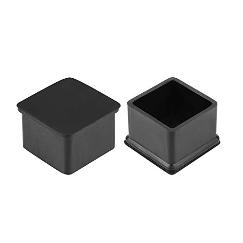 sourcing map 4Stk. Gummi Möbelkappen 40mm x 40mm Quadratisch Form Tisch Stuhl Beine Deckel von sourcing map