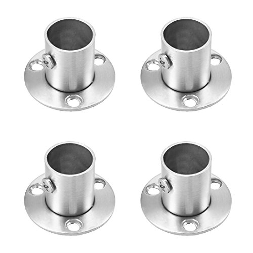 sourcing map 4Stk.Kleiderschrank Rohrhalterung 19mm Dmr Wandhalterung Hängeschiene Stange DE de von sourcing map