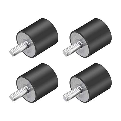sourcing map 4pcs M4 Vibration und Dämpferaufnahme Gummi mit Gewindebolzen 0,59" x 0,59" de von sourcing map
