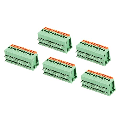 sourcing map 5 Packungen PCB Federklemme Blockanschluss KF141R 150V 2A 2.54mm 12 Positionen 90 Grad für PCB Board Elektronik Computer sourcing map 5 Packungen PCB Federklemme Blockanschluss KF141R 150V 2A 2.54mm 12 Positionen 90 Grad für PCB Board Elektronik Computer von sourcing map