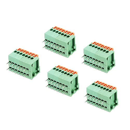 sourcing map 5 Packungen PCB Federklemme Blockanschluss KF141R 150V 2A 2.54mm 7 Positionen 90 Grad für PCB Board Elektronik Computer sourcing map 5 Packungen PCB Federklemme Blockanschluss KF141R 150V 2A 2.54mm 7 Positionen 90 Grad für PCB Board Elektronik Computer von sourcing map
