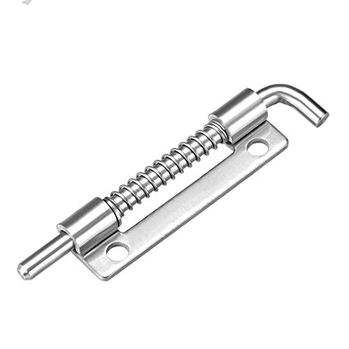 sourcing map 5 Stück 304 Edelstahl Möbel Fenster Feder Verriegelung Linkshändig Torriegel Schlossriegel 3.3inch von sourcing map