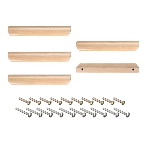sourcing map 5 Stück Holzgriffe 192mm/7.56 Zoll Lochabstand für Küchenmöbel Schublade Kleiderschrank Schrank von sourcing map