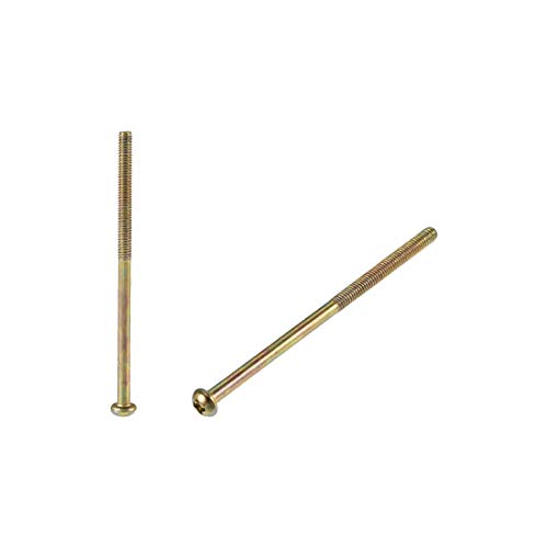 sourcing map 5 Stück Kreuzschlitzschraube M4 x 75mm Außengewinde Flachkopfschraube für Doppelbett Möbel TV Rack Wandbehang von sourcing map